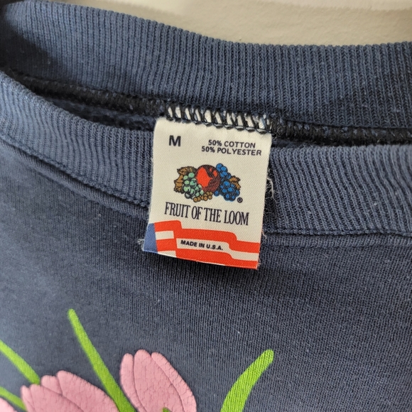 🌷1986 HILL GARMENTS LTD SORING TULIPS VINTAGE CREWNECK SWEATSHIRT🌷 - Picture 3 of 4